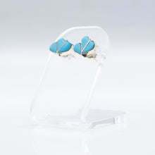 Load image into Gallery viewer, Zuni Turquoise Earrings in 925 Silver

