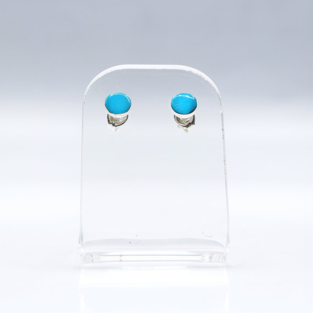 Zuni Round Earrings in 925 Silver