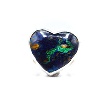Load image into Gallery viewer, Azurite and Malachite Ring 925 Silver
