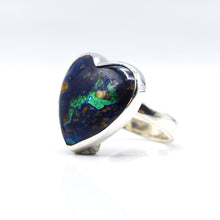 Load image into Gallery viewer, Azurite and Malachite Ring 925 Silver
