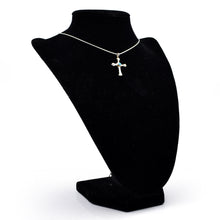 Load image into Gallery viewer, Zuni Cross Pendant – Sterling Silver with Turquoise
