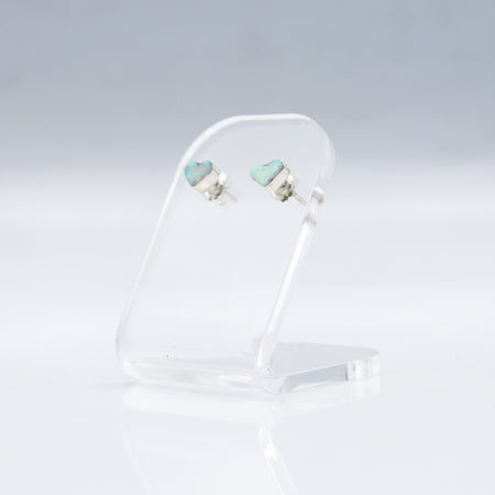 Zuni Heart Earrings in Sterling Silver