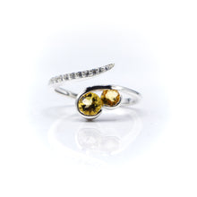 Load image into Gallery viewer, Citrine and Topaz Ring 925 Silver
