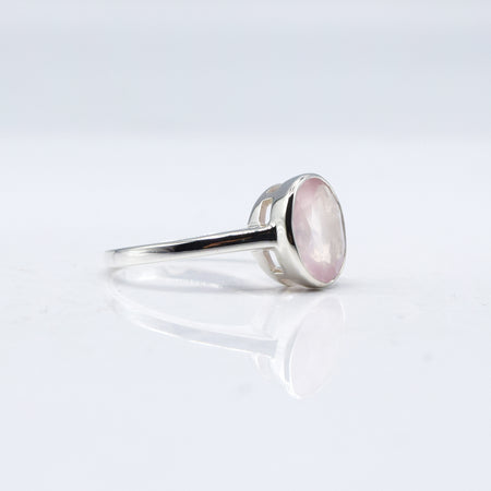 Rose Quartz Ring 925 Silver