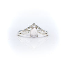 Load image into Gallery viewer, Rose Quartz and Topaz Ring 925 Silver
