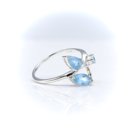 Aquamarine Ring 925 Silver