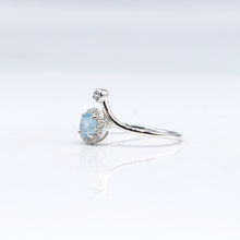 Load image into Gallery viewer, Aquamarine and Topaz Ring 925 Silver
