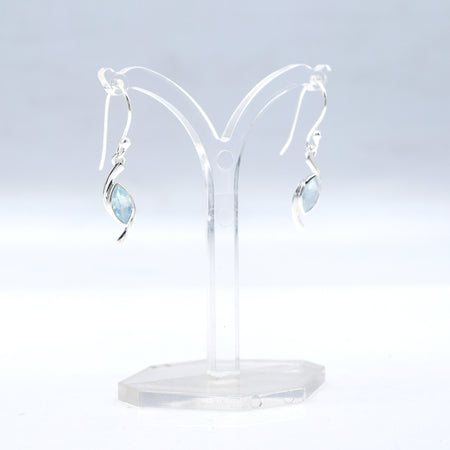 Aquamarine Earrings 925 Silver