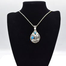 Load image into Gallery viewer, Navajo Eagle Turquoise pendant in 925 Silver
