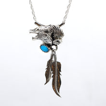 Load image into Gallery viewer, Navajo Howling Wolf Pendant in 925 Silver
