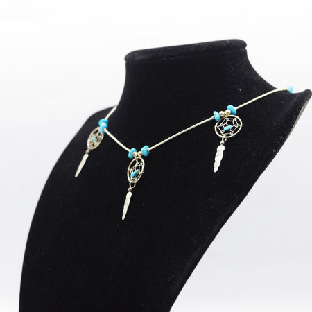 Navajo Turquoise Necklace in 925 Silver
