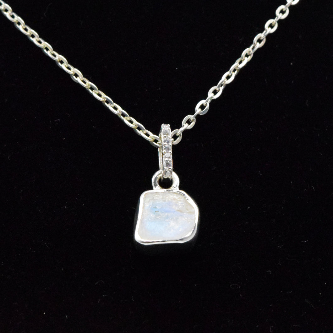 Moonstone and Topaz Pendant 925 Silver