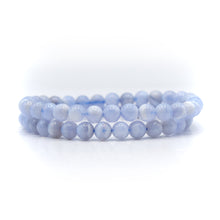 Load image into Gallery viewer, Blue Lace Agate beaded bracelet
