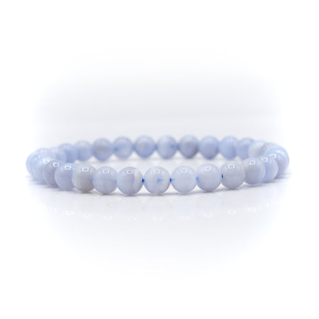 Blue Lace Agate beaded bracelet