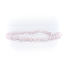 Load image into Gallery viewer, Rose Quartz 4mm Beaded Bracelet
