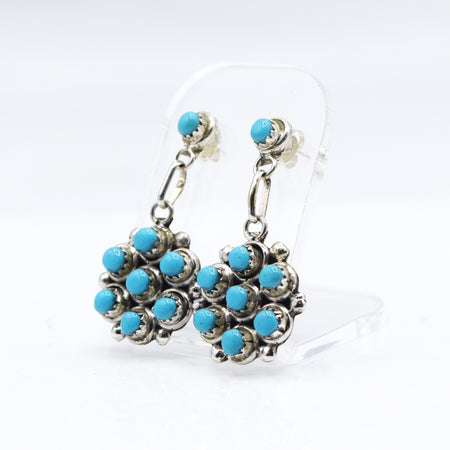 Zuni Turquoise earrings in 925 Silver