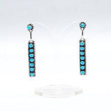 Load image into Gallery viewer, Zuni Turquoise multi stone earrings in 925 Silver
