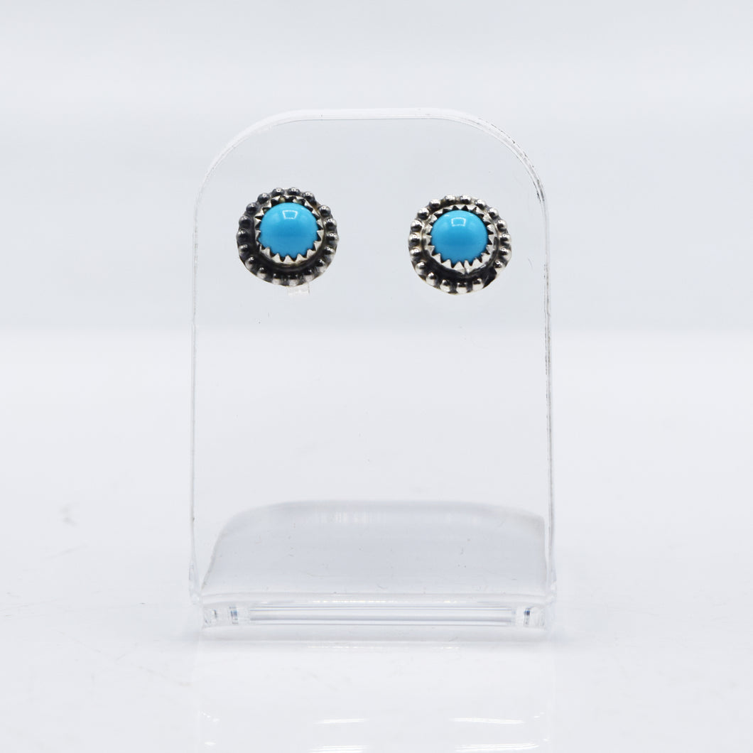 Zuni Turquoise Earrings in 925 Silver