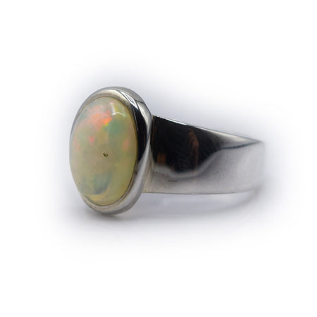 Ethiopian Opal Ring 925 Silver