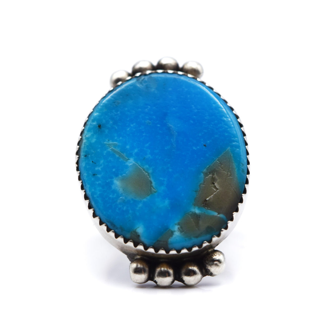 Navajo, 925 Silver Overlay and Turquoise Ring