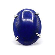 Load image into Gallery viewer, Lapis Oval Ring 925 Silver
