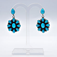 Load image into Gallery viewer, Navajo, 925 Silver Turquoise Multi Stone Earrings
