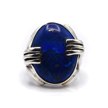 Load image into Gallery viewer, Lapis Oval Ring 925 Silver
