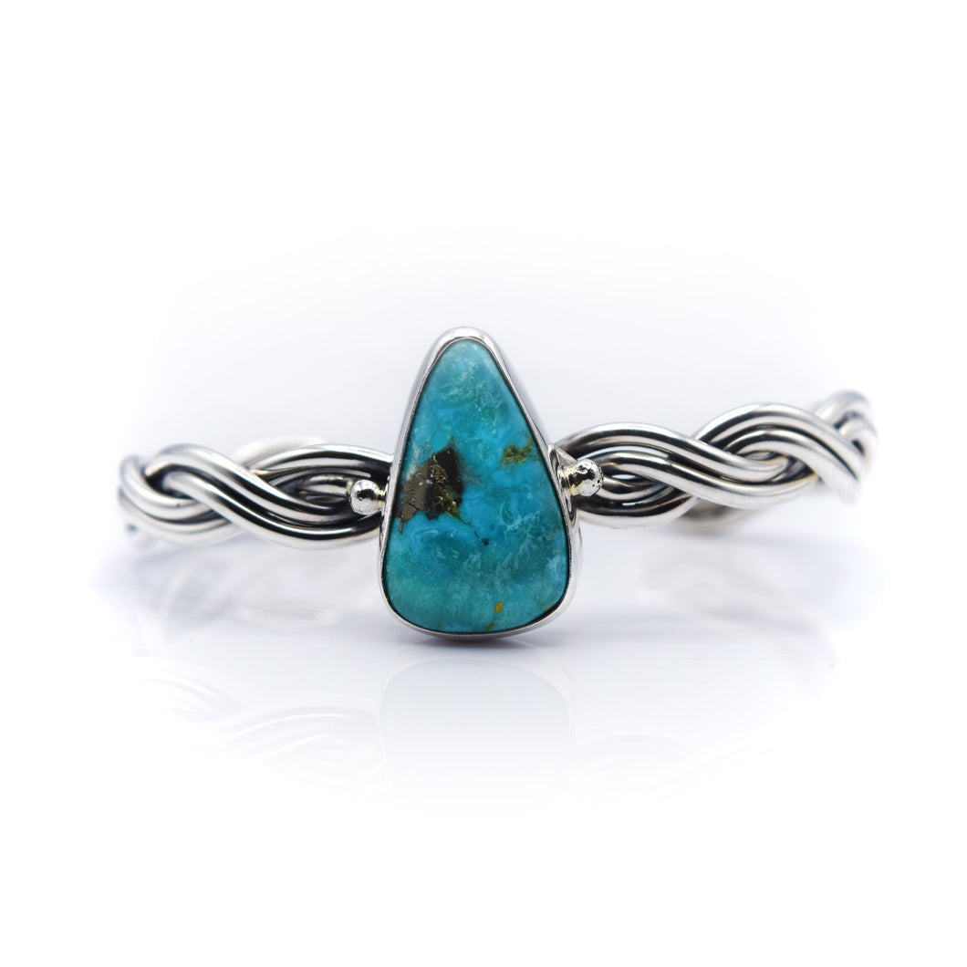 Navajo Turquoise Overlay 925 Silver bracelet