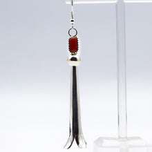 Load image into Gallery viewer, Navajo, 925 Silver Coral Earrings
