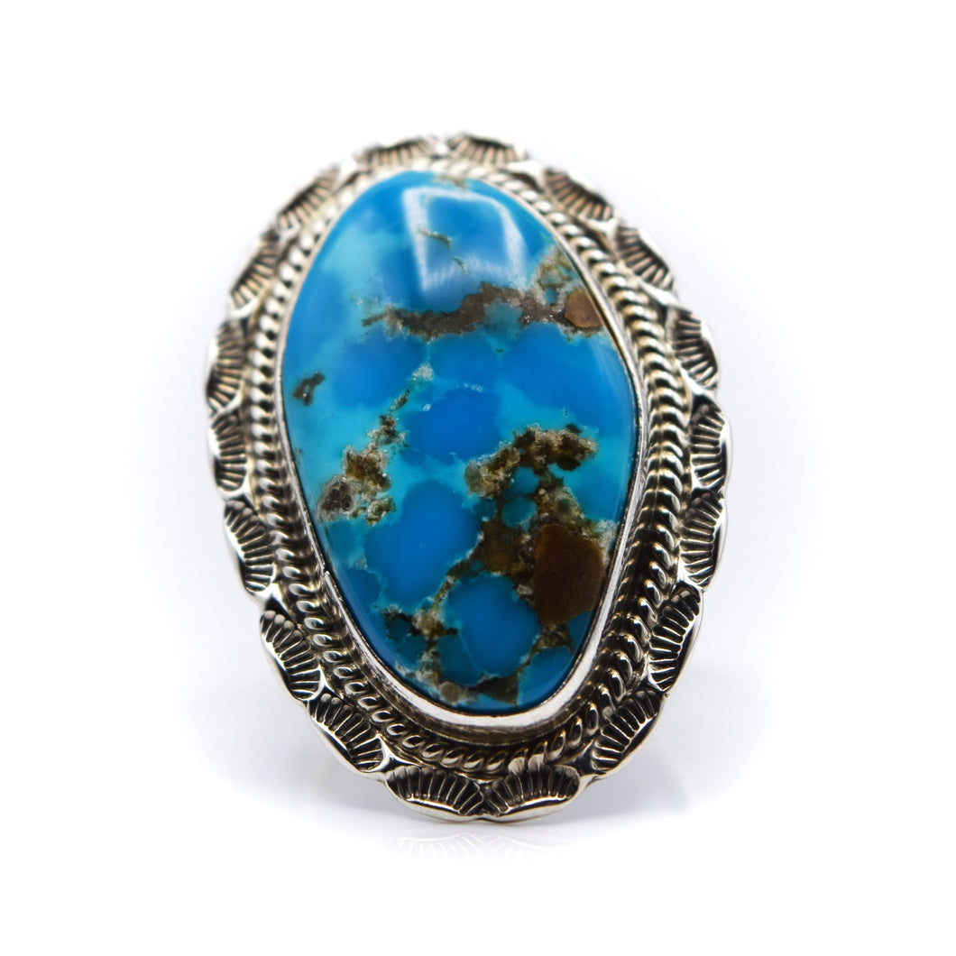 Navajo, 925 Silver Overlay and Turquoise Ring