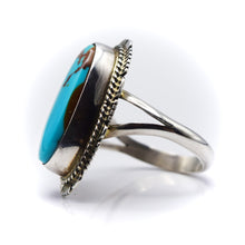 Load image into Gallery viewer, Navajo, 925 Silver Overlay and Turquoise Ring
