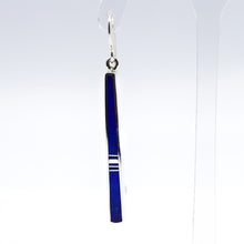 Load image into Gallery viewer, Zuni, 925 Silver Channeled Inlay Lapis Earrings
