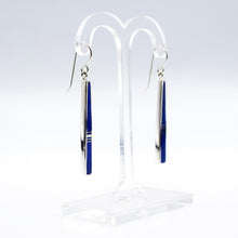Load image into Gallery viewer, Zuni, 925 Silver Channeled Inlay Lapis Earrings
