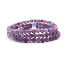 Load image into Gallery viewer, Pink Tourmaline and Lepidulite Beaded Bracelet
