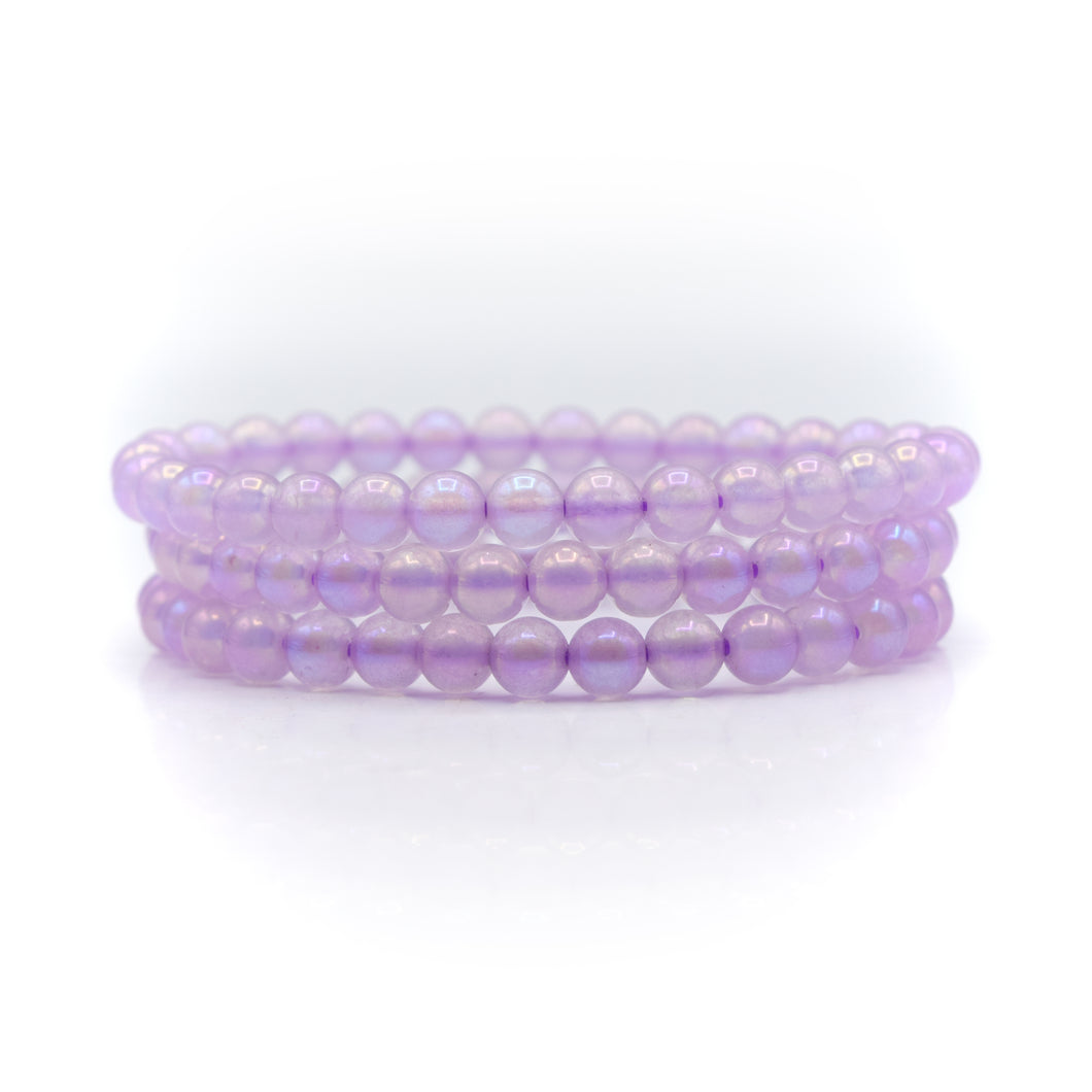 Purple Aura Beaded Bracelet