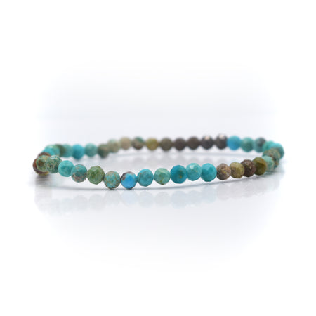 Turquoise 4mm Faceted Beaded Bracelet
