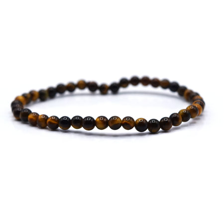Tigers Eye 4mm Beaded Bracelet