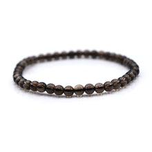 Load image into Gallery viewer, Smoky Quartz 4mm Beaded `Bracelet
