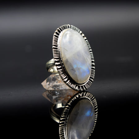 Moonstone Ring 925 Silver