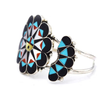 Load image into Gallery viewer, Zuni, Channel Inlay Sunface Bracelet
