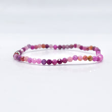 Load image into Gallery viewer, Ruby 4mm Faceted Beaded Bracelet
