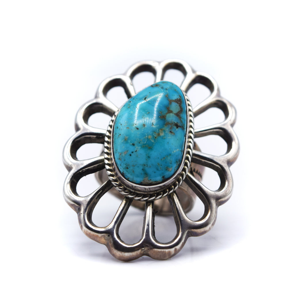 Navajo Flower Turquoise Ring
