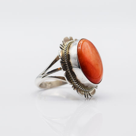 Navajo Spiny Oyster Ring in 925 Silver