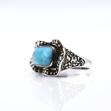 Load image into Gallery viewer, Navajo Larimar Overlay 925 Silver Ring
