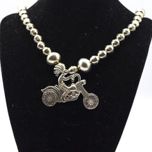 Load image into Gallery viewer, Navajo, Silver Kokopelli on the Bike Necklace
