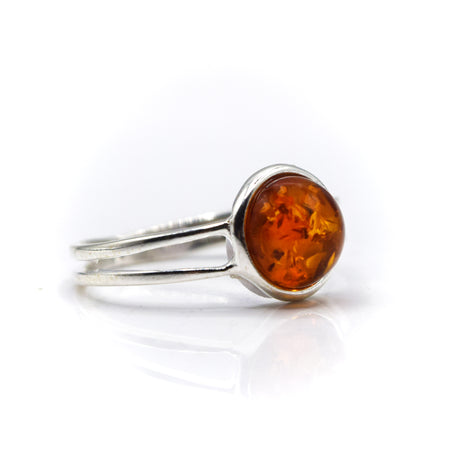 Amber Ring 925 Silver