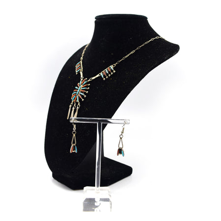 Zuni, Turquoise and Coral Set