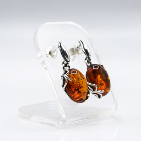 Amber Earrings 925 Silver