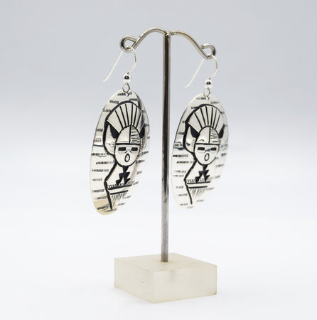 Zuni Earrings in Sterling Silver