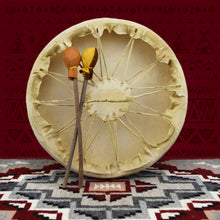 Load image into Gallery viewer, Hoop Drum birthed in the Taos Pueblo (Large)
